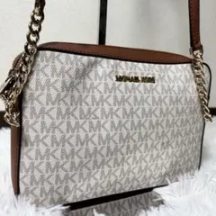極美品✨ マイケルコース ショルダーバッグ ジェットセット MKシグネチャー 白