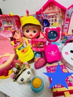 No.424 メルちゃん おうち 洗濯機 お弁当箱 洋服 ねこちゃん まとめ売り