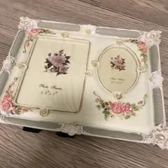 アンティーク 薔薇 フォトフレーム