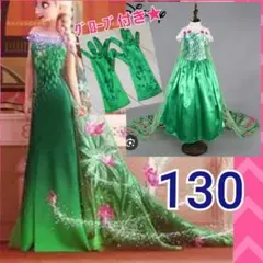 130cm エルサドレス　半袖　ディズニープリンセス　エルサのサプライズ