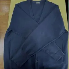 gu ウォッシャブルVネックカーディガン　XL ネイビー
