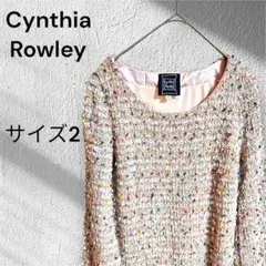 Cynthia Rowley ツイードワンピース サイズ2 フラワーレース付き