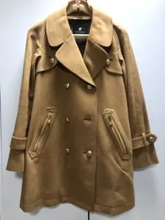 LOVELESS 羊毛コート 34 ベージュ系カラー 冬物アウター　ゴールドのサムネイル