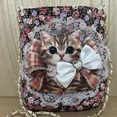 ね*様 コヤンイサムチョン　リトルヤーンハンターズ　トートバッグ　ピンク　猫ちゃ コヤンイサムチョン リトルヤーンハンターズ トートバッグ インド刺繍