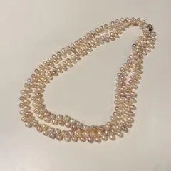 バイカラーフローライト ファセットカットの天然石ネックレス