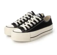 CONVERSE コンバース　厚底 ALL STAR ローカット　黒　23cm