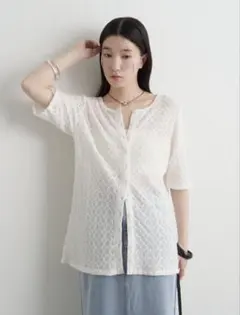 タグ付き　Omekashi ストレッチレース2WAYカーディガンのサムネイル