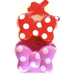 ディズニー　ミニー　ポップコーンバケツ　レッド　パープル　ピンク