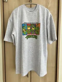 【未使用】タートルズ キャラTシャツ XL グレー メンズ オーバーサイズのサムネイル