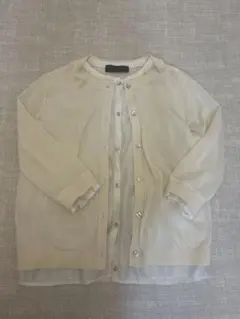 ZARA シアー カーディガン 七分袖 重ね着風のサムネイル