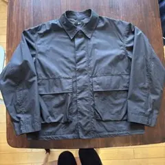 ユニクロC コットンショートブルゾン ブラック L