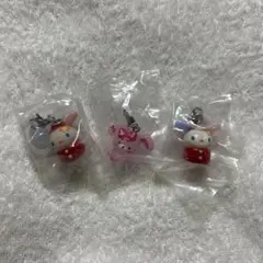 ウサハナいちご・ぼんぼんりぼんゆるっとめじるしアクセサリー 3個セット