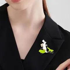 新品 うさぎブローチ♡帯留めにも 配達 白うさぎ