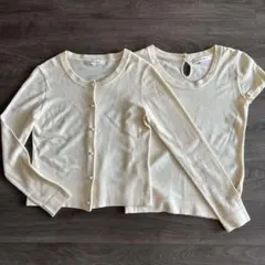 エムプルミエアンサンブル 36 オフホワイト　パールボタン