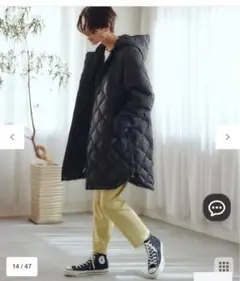 【大人気】TAION×UNFILO キルティングダウン 2WAY タイオン黒M