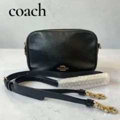 COACH コーチ ジェス レザー クロスボディ カメラバッグ ブラック