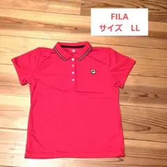 【タグ無未使用】FILA　レディース　 ポロシャツ レッド　赤　 XLサイズのサムネイル