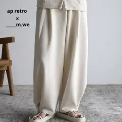 Fサイズ ダイバーギャザータックワイドパンツ 裾ボタンパンツ 2WAYパンツのサムネイル
