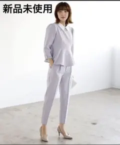 GeeRA ミニ衿ペプラムデザインセットアップ　ジーラ