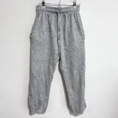 古着【M】イージーパンツ スウェット 裾カットオフ 無地 ポリエステル 部屋着