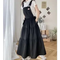 《JaVa ジャバコラボ》2wayティアードサロペットワンピース