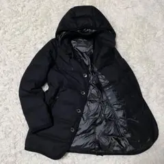 【美品】ナノユニバース 西川ダウン ジャケット ブラック Sサイズ