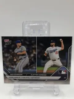 Topps Now カーショウ・シャーザー200勝3000奪三振コンビの投げ合い