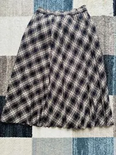 earth music &ecology チェックスカート　茶色　ブラウン