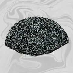 【ハンドメイド】 編み物 ニット帽 ビーニー クラッシャーハット クロシェハット