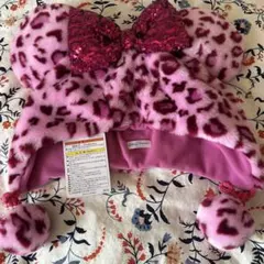 美品 ディズニー ランド ファンキャップ ミニー ヒョウ柄 豹柄 レオパード