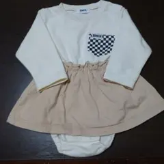 EDWIN ロンパース ホワイト・ベージュ