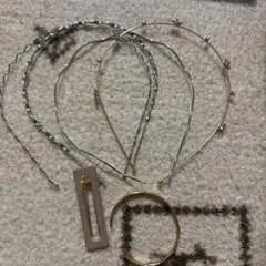 金属製ヘアバンド6点セット