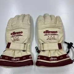 ellesse スキーグローブ 女性用 アイボリー/バーガンディ