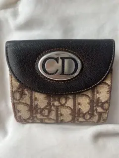 Christian Dior クリスチャンディオール　折り財布　トロッター柄