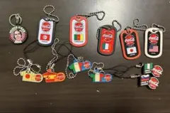 コカコーラ　2002年ワールドカップグッズ　キーホルダー　ストラップ　12点