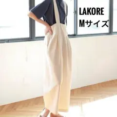 【LAKOLE 】ラコレ オーバーオール　サロペット　 オフホワイト　Mサイズのサムネイル