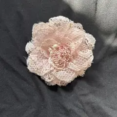 ピンク レース コサージュ
