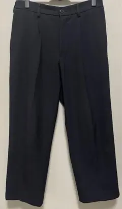 ユニクロ　タックワイドパンツ　ネイビー　メンズM