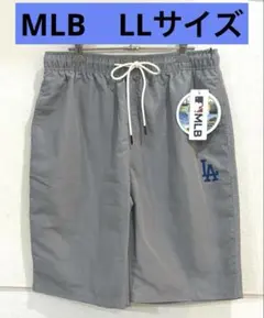 ☆新品☆ MLB LA グレー系色　左右、後ポケット　LLサイズ　ハーフパンツのサムネイル