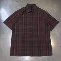 【人気】00s OLD GAP 半袖 チェックシャツ ボックス シティーボーイ