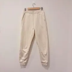 ユニクロ ヒートテック ジョガーパンツ　スウェット　裏起毛 白　ホワイト　M