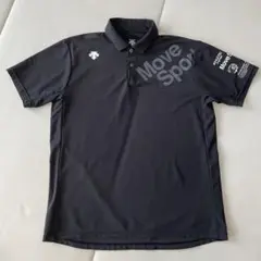 デサント move sport 黒 半袖ポロシャツ