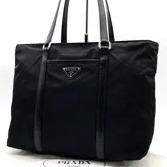 美品✨プラダ トートバッグ ナイロン サフィアーノ 三角ロゴ 肩掛け 保存袋付き