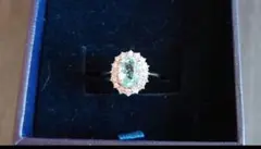 パライバトルマリン　PT指輪　1.7ct ダイヤモンド16石
