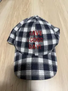 キャップ　チェック柄