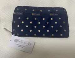新品未使用タグ付✨LeSportsac ネイビー ドット長財布　レスポートサックのサムネイル