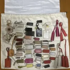 116点セット】COACH タグ チャーム ロゴ レザー メタル まとめ 大量