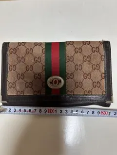GUCCI オールドグッチ 長財布 ネイビー GG アクセサリーコレクション GUCCI オールドグッチ 長財布 ネイビー GG アクセサリーコレクション