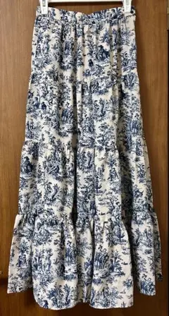 ナノユニバース　トワルドジュイ柄　プリントティアードスカートのサムネイル