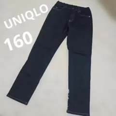 UNIQLO　160 デニム　アジャスター付　ゴム